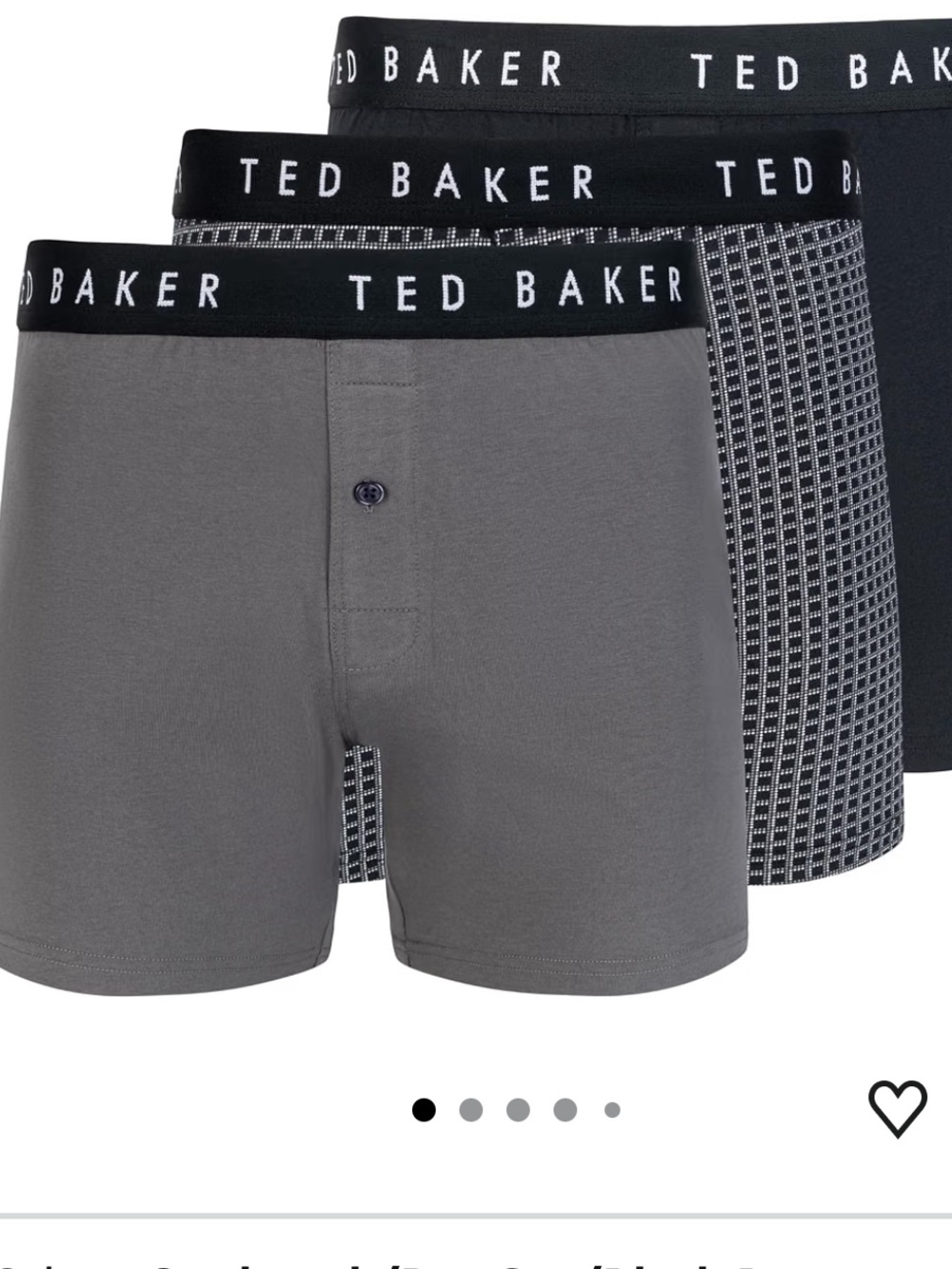 Ted Baker Men's 3-Pack Cotton Knit Boxer Briefs